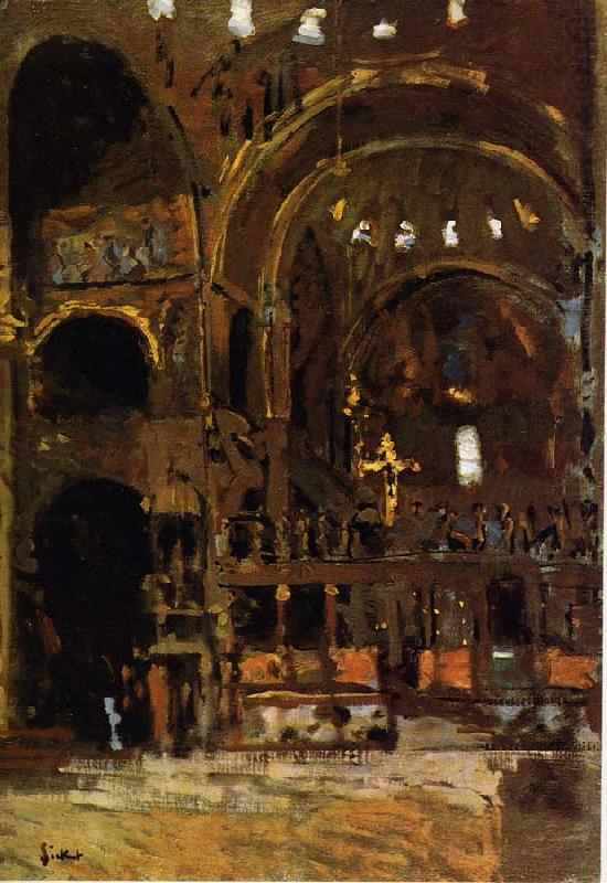 Interior of St Mark's, Venice, Walter Sickert